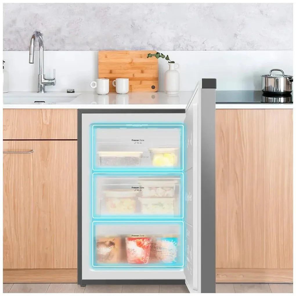 Congelador Vertical Sobremesa Inox 97L, Compacto y Eficiente Energéticamente de Cecotec