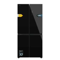Frigorífico 4 Puertas Negro, 436L, Inverter Plus, No Frost, Eficiencia Energética E de Cecotec
