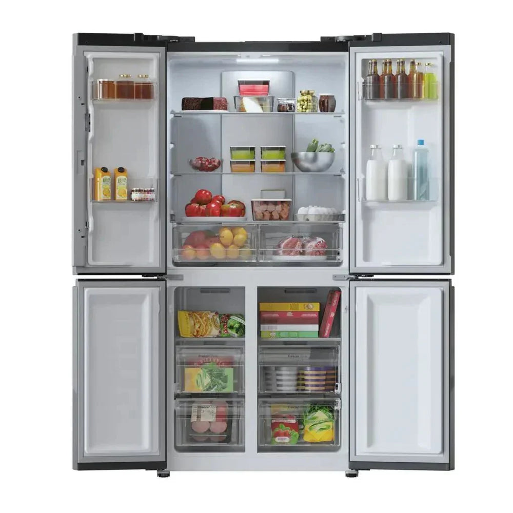 Frigorífico 4 Puertas Negro, 436L, Inverter Plus, No Frost, Eficiencia Energética E de Cecotec