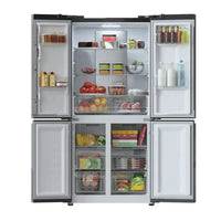 Frigorífico 4 Puertas Negro, 436L, Inverter Plus, No Frost, Eficiencia Energética E de Cecotec