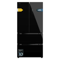 Frigorífico French Door Negro 436L, Eficiencia E, No Frost, Inverter Plus de Cecotec