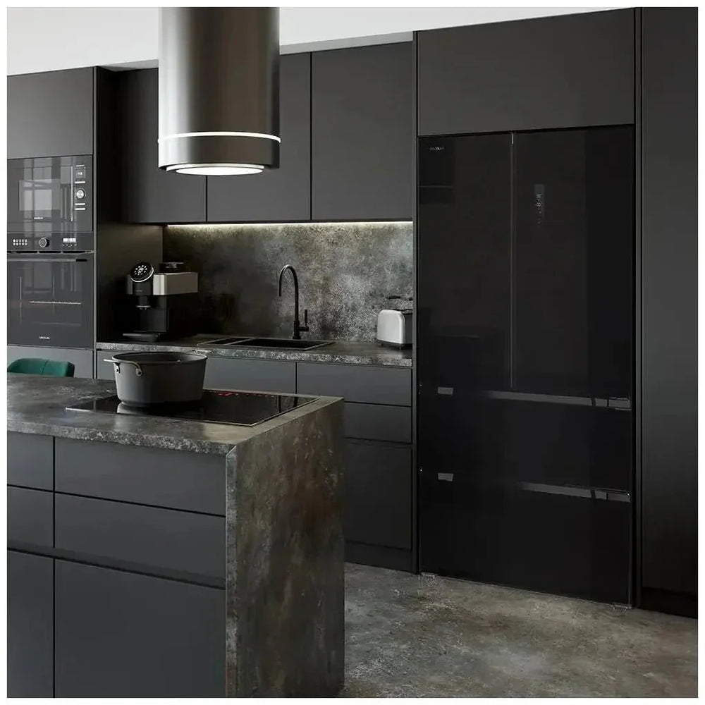 Frigorífico French Door Negro 436L, Eficiencia E, No Frost, Inverter Plus de Cecotec