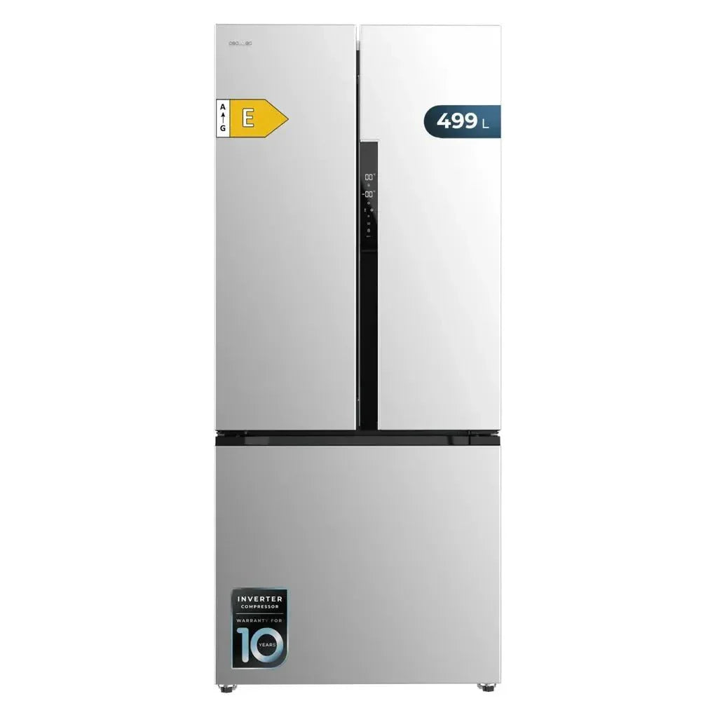 Frigorífico French Door Inox con Inverter Plus y Total No Frost, 436L, Clase E de Cecotec