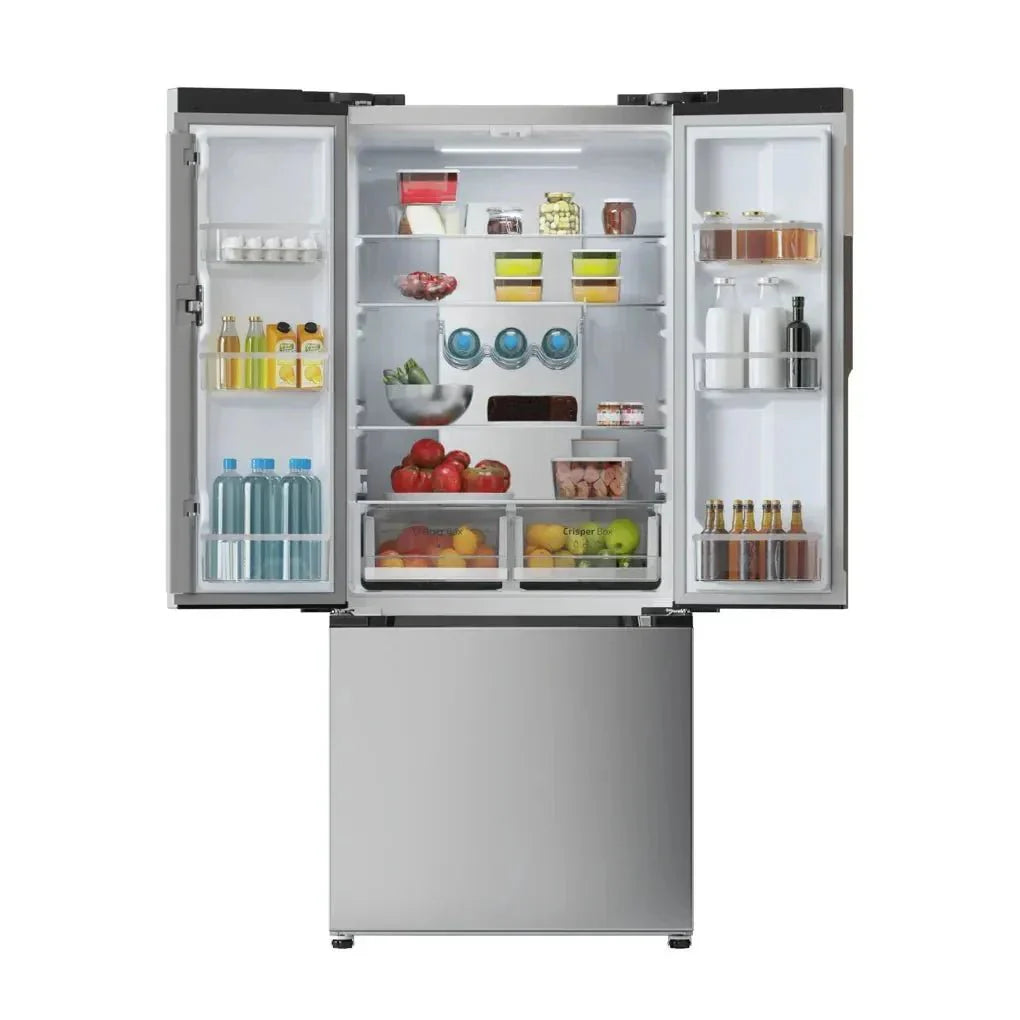 Frigorífico French Door Inox con Inverter Plus y Total No Frost, 436L, Clase E de Cecotec