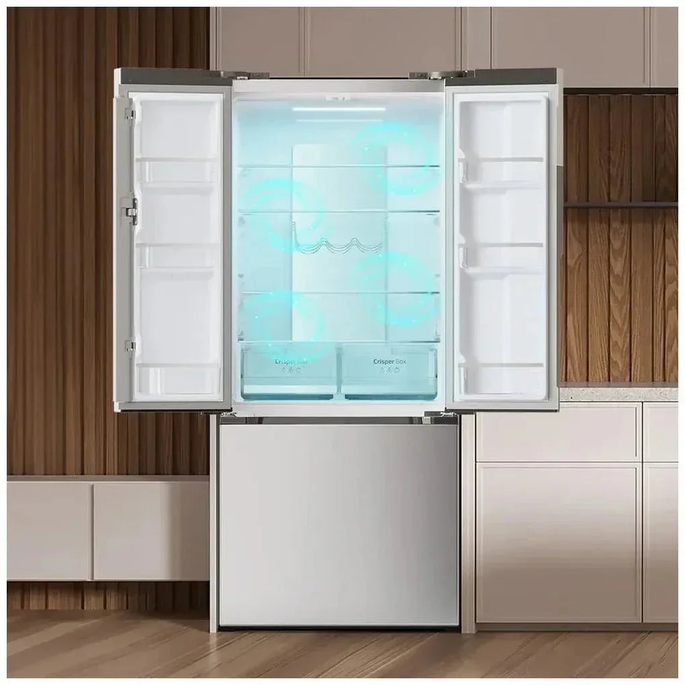 Frigorífico French Door Inox con Inverter Plus y Total No Frost, 436L, Clase E de Cecotec