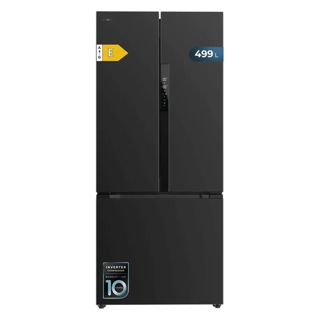 Frigorífico French Door 499L Inox con Tecnología Avanzada y Eficiencia Energética de Cecotec