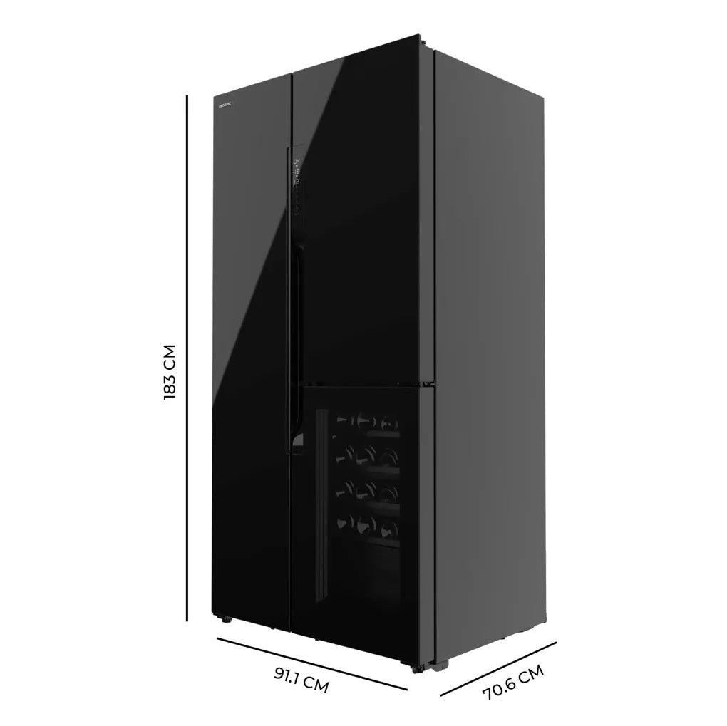 Frigorífico 3 Puertas con Vinoteca, No Frost y Compresor Inverter Plus de Cecotec
