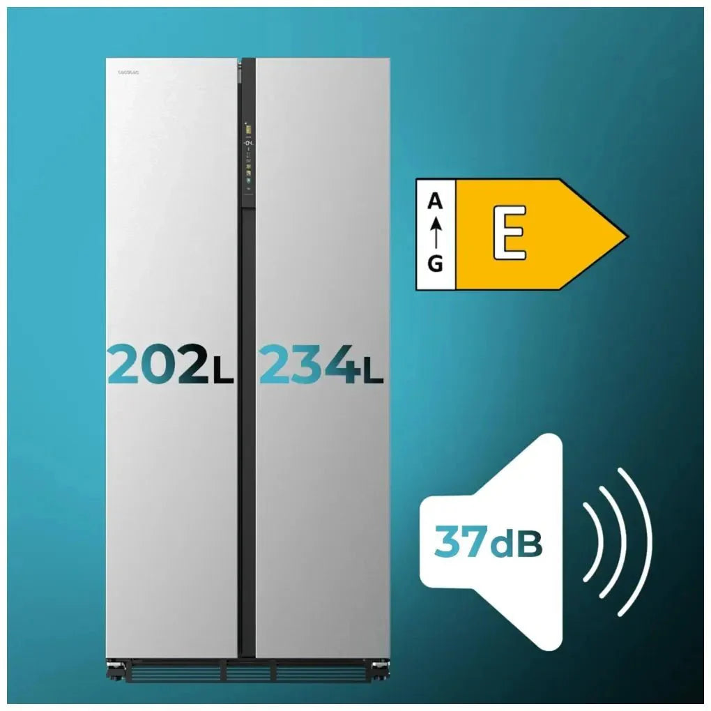 Frigorífico Americano Inoxidable 436L: Eficiencia, Diseño y Tecnología Avanzada de Cecotec