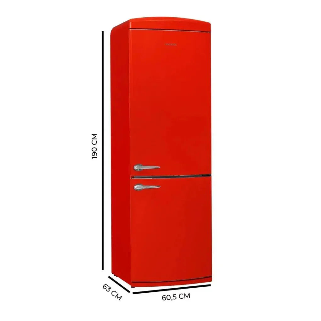 Frigorífico Retro Rojo 294L: Estilo Vintage y Eficiencia Total No Frost de Cecotec