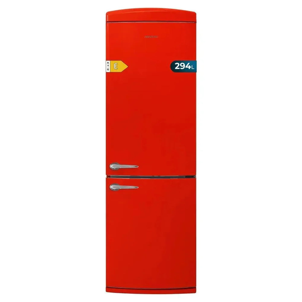 Frigorífico Retro Rojo 294L: Estilo Vintage y Eficiencia Total No Frost de Cecotec