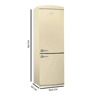 Frigorífico Retro Beige 294L: Estilo Vintage y Tecnología No Frost Eficiente de Cecotec