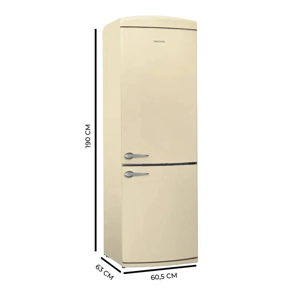 Frigorífico Retro Beige 294L: Estilo Vintage y Tecnología No Frost Eficiente de Cecotec