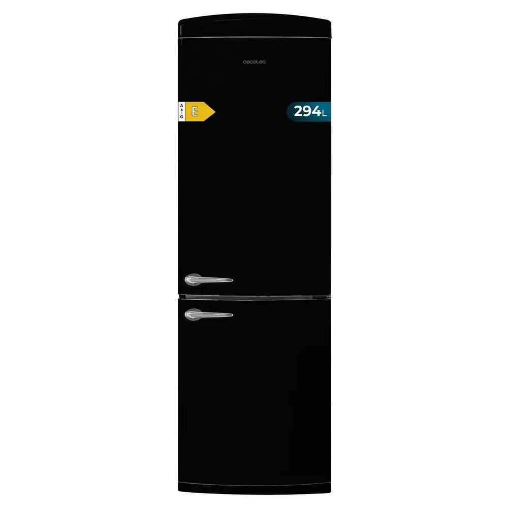 Frigorífico Retro Negro 294L No Frost, Multi Cooling y Modo Eco de Cecotec