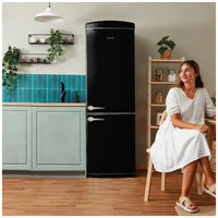 Frigorífico Retro Negro 294L No Frost, Multi Cooling y Modo Eco de Cecotec