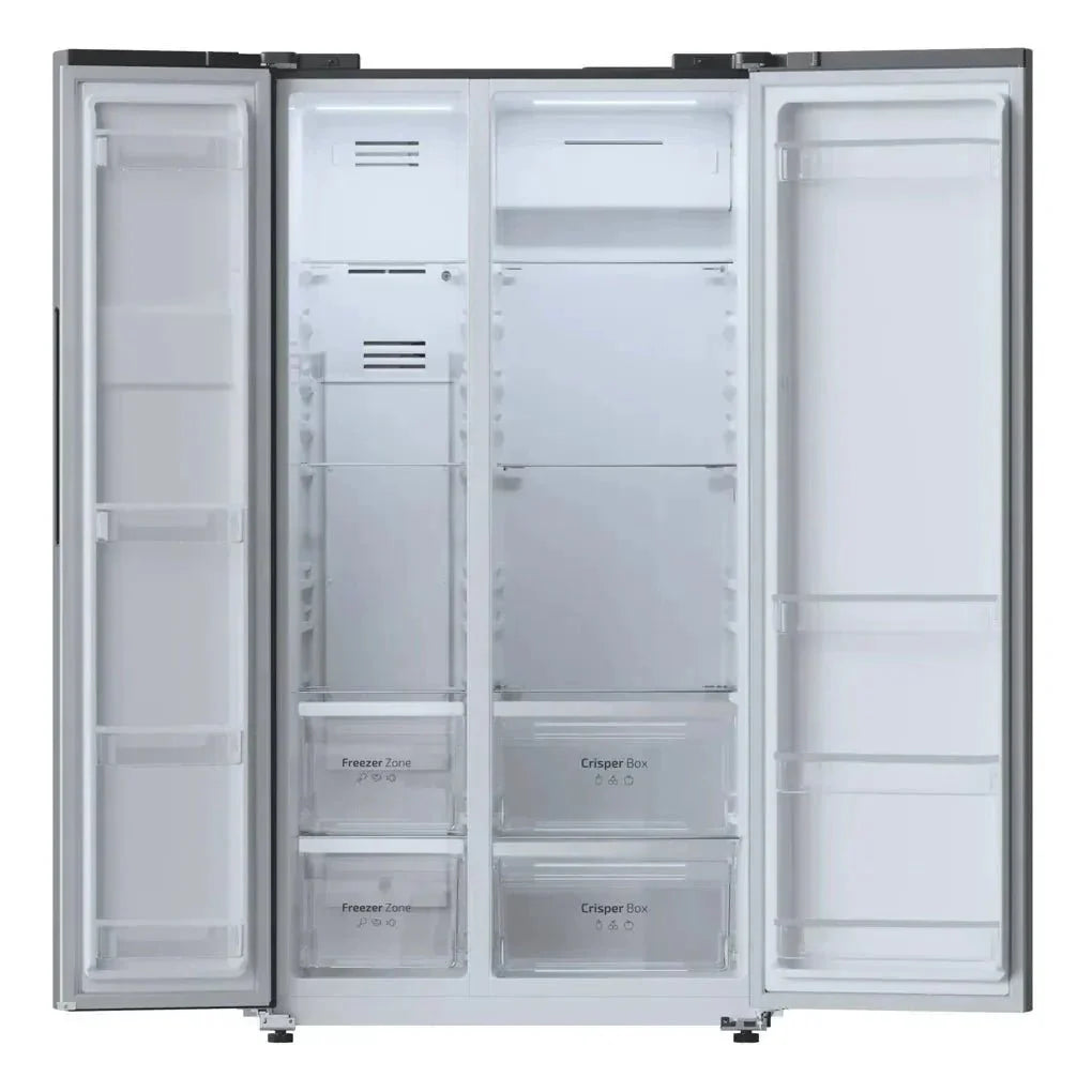 Frigorífico Americano Side by Side Inoxidable con Gran Capacidad y Ahorro Energético de Cecotec