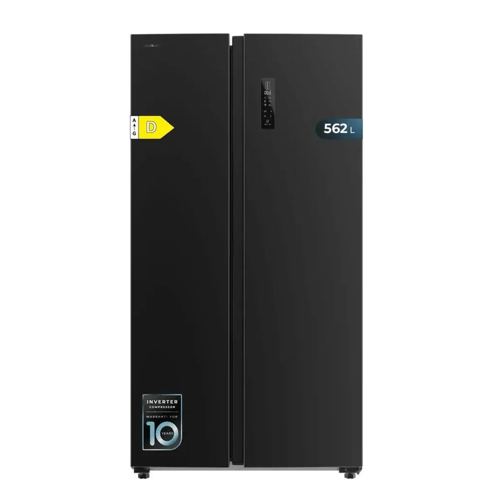 Frigorífico Americano Side by Side Inoxidable con Gran Capacidad y Ahorro Energético de Cecotec