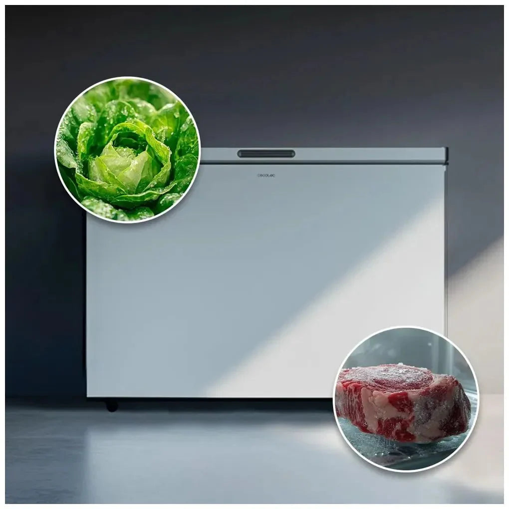 Congelador Horizontal 299L Blanco con Inverter Plus y Fast Freezing de Cecotec
