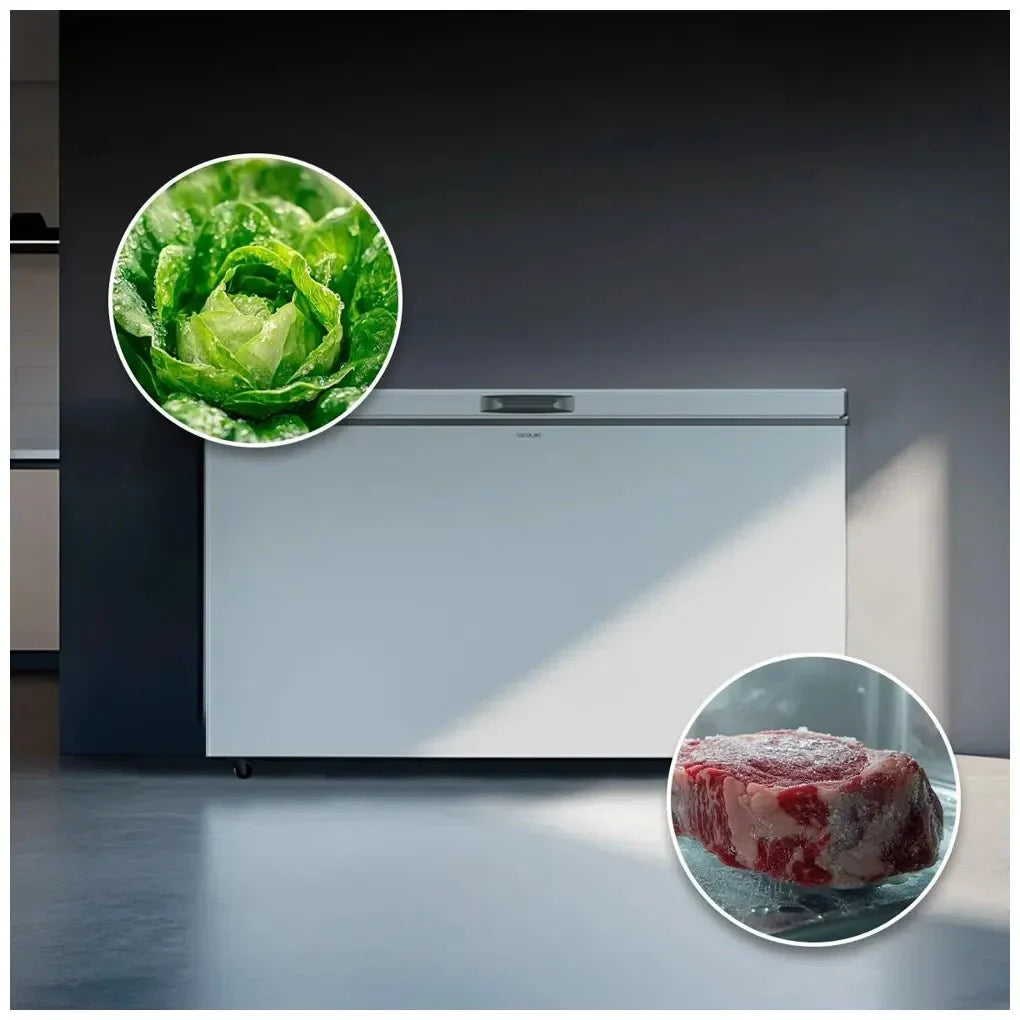 Congelador Horizontal 400L Blanco con Inverter Plus y Fast Freezing de Cecotec