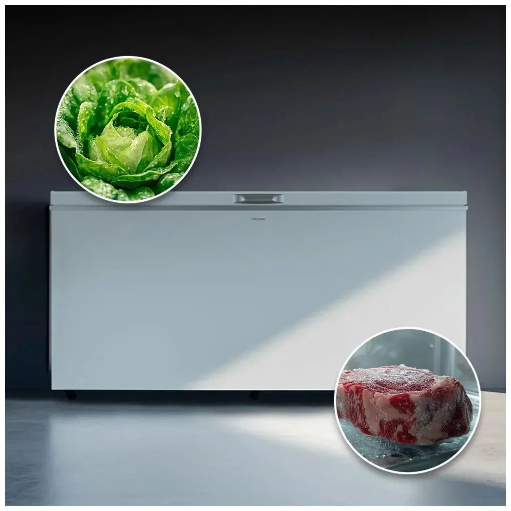 Congelador Horizontal 500L Blanco con Inverter Plus y Fast Freezing de Cecotec