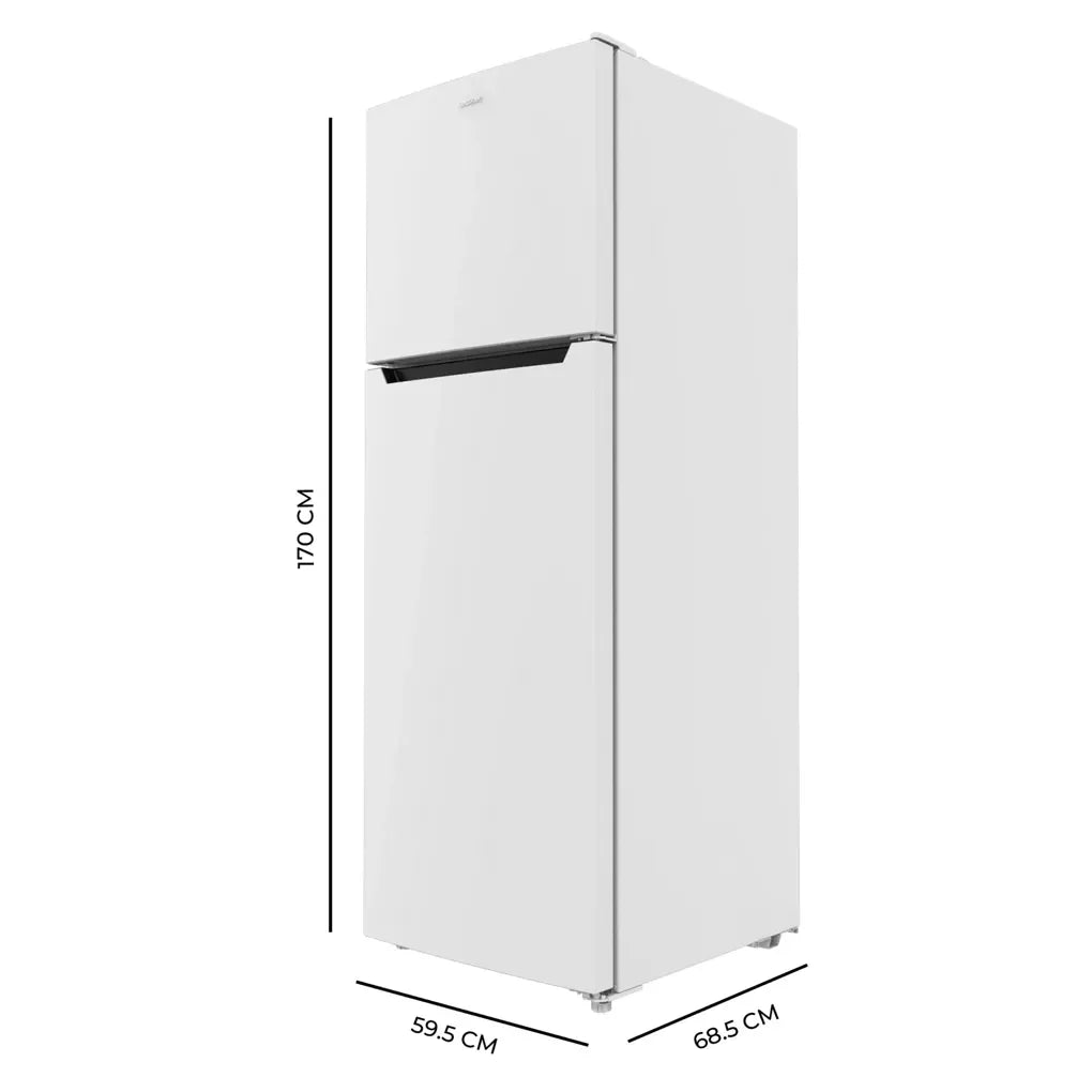 Frigorífico Blanco 348L con Motor Inverter y Sistema No Frost, Eficiencia Energética E de Cecotec