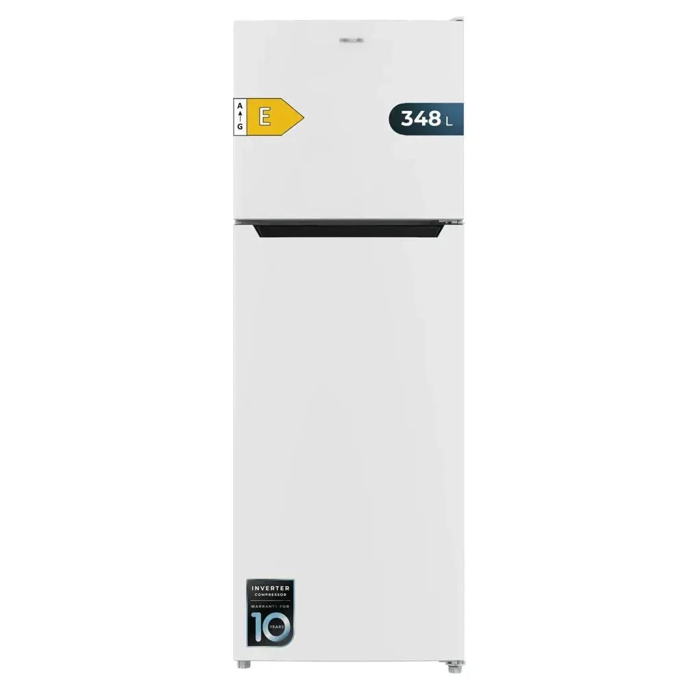 Frigorífico Blanco 348L con Motor Inverter y Sistema No Frost, Eficiencia Energética E de Cecotec