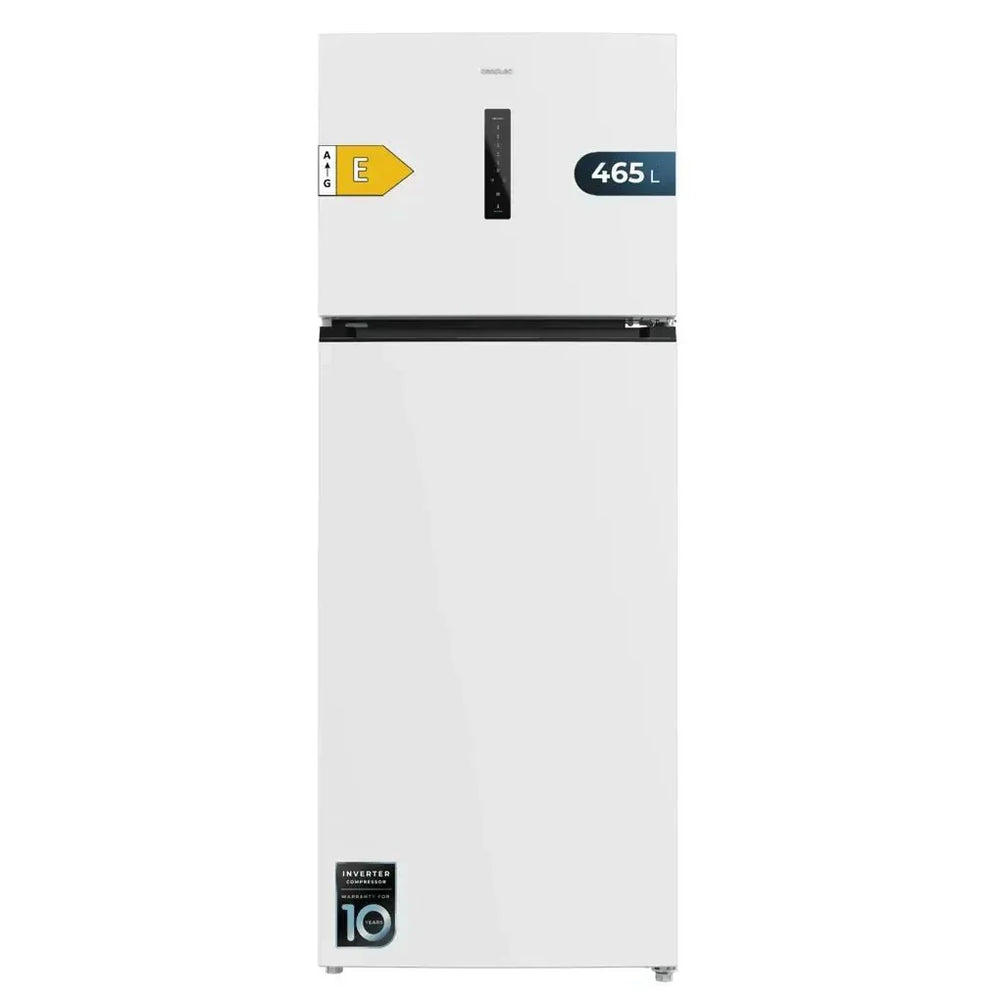 Frigorífico Blanco 465L No Frost con Motor Inverter y Puerta Reversible de Cecotec