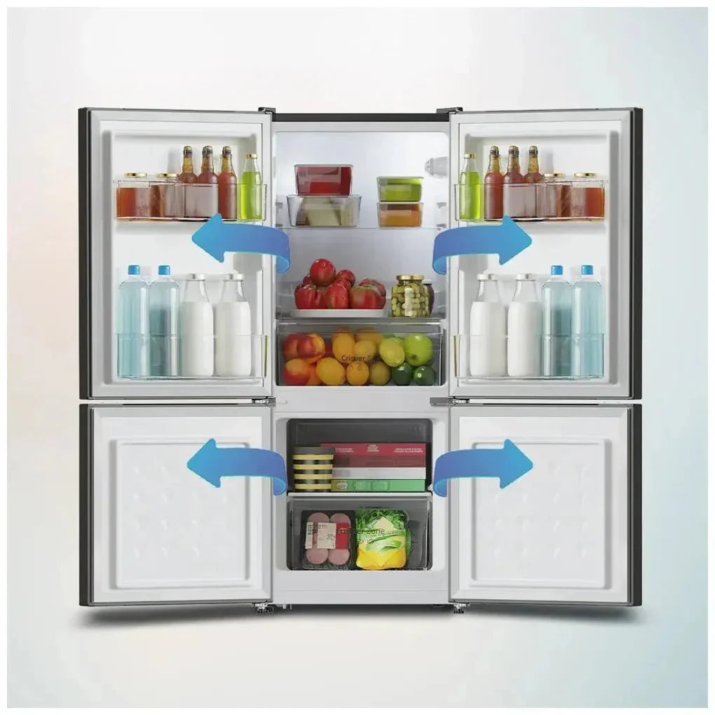 Frigorífico Combi Negro 205L con Fast Freezing y Puerta Reversible de Cecotec
