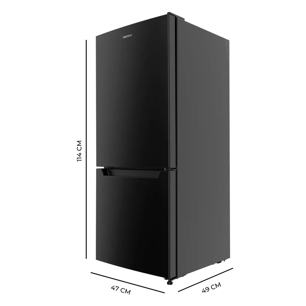 Frigorífico Combi Negro 205L con Fast Freezing y Puerta Reversible de Cecotec