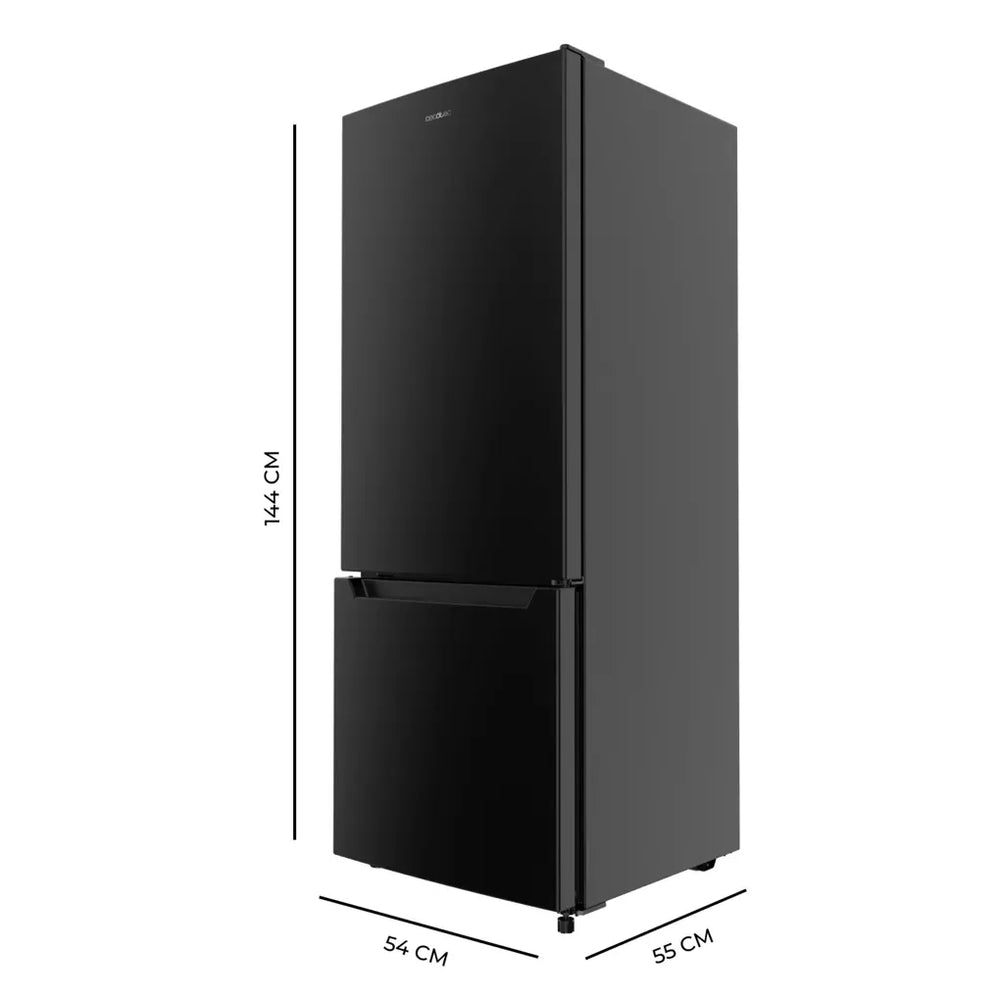 Frigorífico Combi Negro 205L con Fast Cooling y Clase Energética E de Cecotec