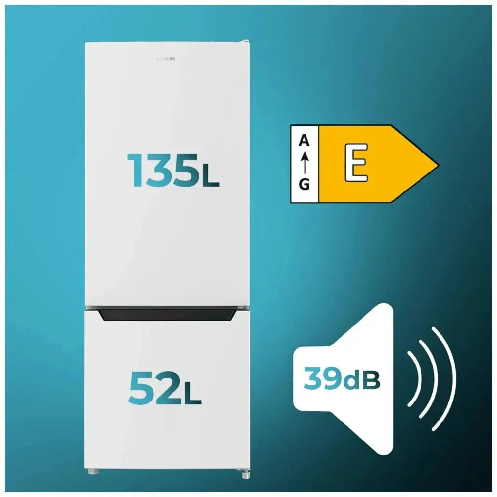 Frigorífico Combi Bolero 205L Blanco: Eficiencia Energética y Fast Cooling de Cecotec