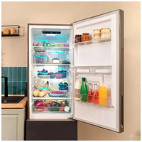 Frigorífico Combi 250L Gris con Inverter, No Frost y Dispensador de Agua de Cecotec