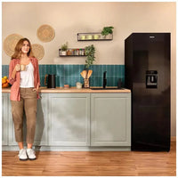 Frigorífico Combi Negro 250L, Inverter, No Frost, Clase D, Dispensador Agua de Cecotec
