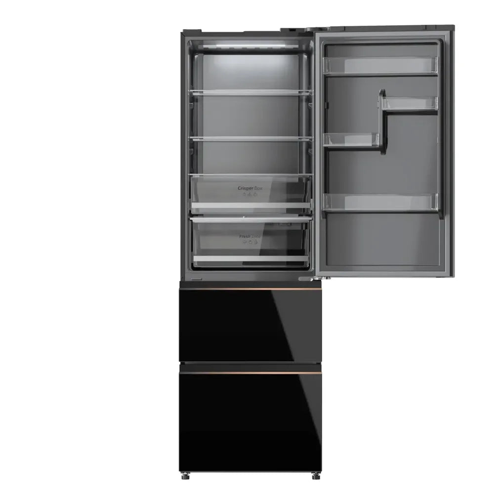 Frigorífico 400L Black Glass E: Elegancia y Eficiencia en tu Cocina Moderna de Cecotec