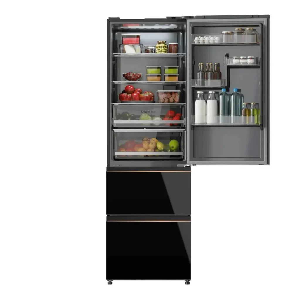 Frigorífico 400L Black Glass E: Elegancia y Eficiencia en tu Cocina Moderna de Cecotec