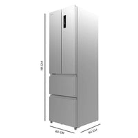 Frigorífico Inox 400L NoFrost con Diseño 4 Puertas y Compresor Inverter Eficiente de Cecotec