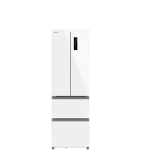 Frigorífico French Door 4 Puertas, 400L, NoFrost, Cristal Blanco, Clase E de Cecotec