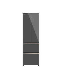 Frigorífico French Door 4 Puertas, 400L, NoFrost, Cristal Gris, Eficiencia E de Cecotec