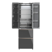 Frigorífico French Door 4 Puertas, 400L, NoFrost, Cristal Gris, Eficiencia E de Cecotec
