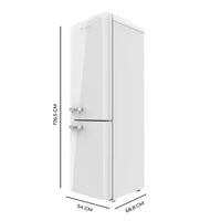 Frigorífico Combi Retro 231L No Frost, Eficiencia Energética y Diseño Vintage de Cecotec