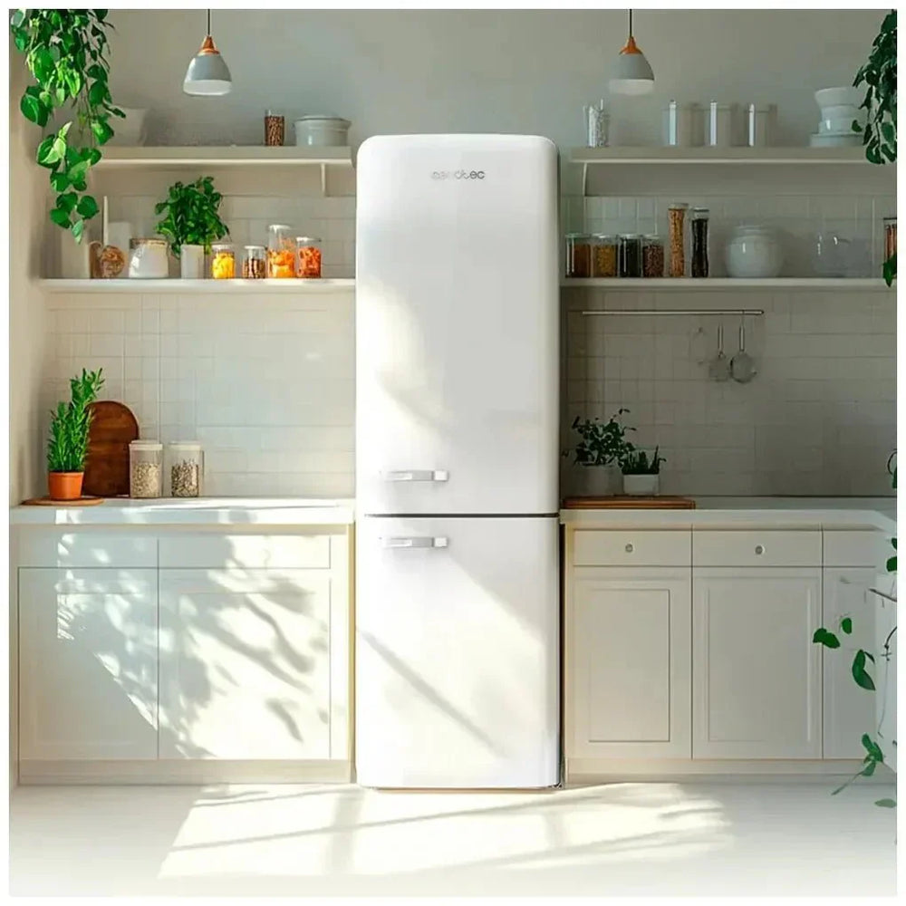 Frigorífico Combi Retro 231L No Frost, Eficiencia Energética y Diseño Vintage de Cecotec
