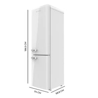 Frigorífico Combi Retro 250L No Frost, Clase E, Multi Air Flow y Fast Cooling de Cecotec