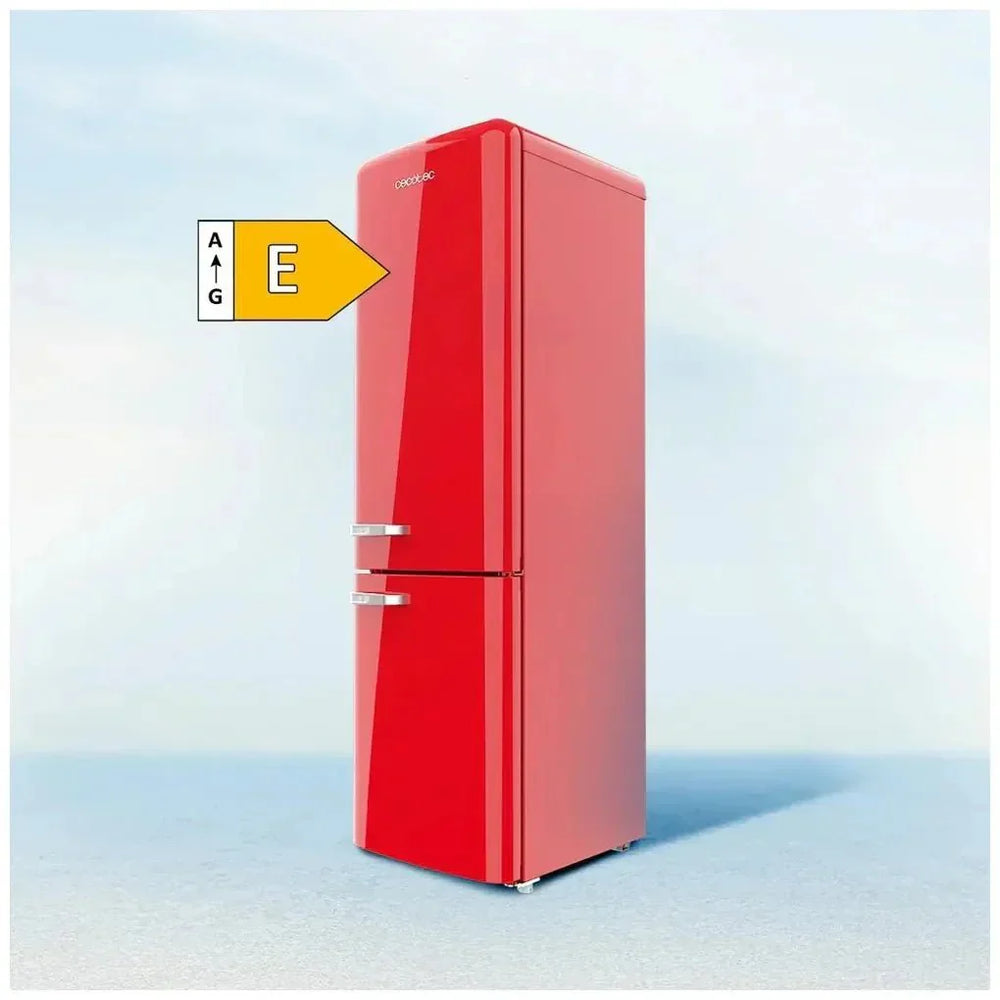 Frigorífico Combi Retro 250L No Frost, Clase E, Multi Air Flow, Fast Cooling de Cecotec