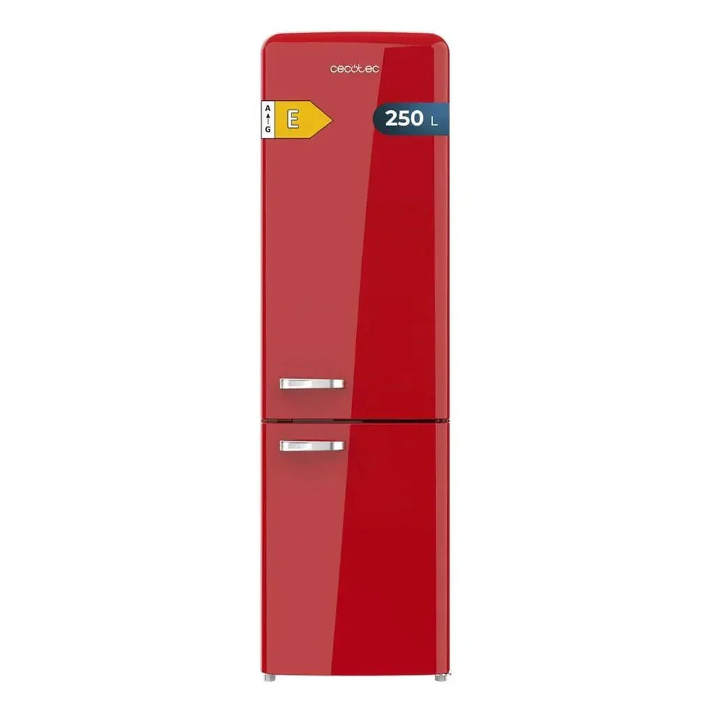 Frigorífico Combi Retro 250L No Frost, Clase E, Multi Air Flow, Fast Cooling de Cecotec