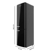 Frigorífico Combi Retro Negro 250L No Frost con Multi Air Flow y Fast Cooling de Cecotec