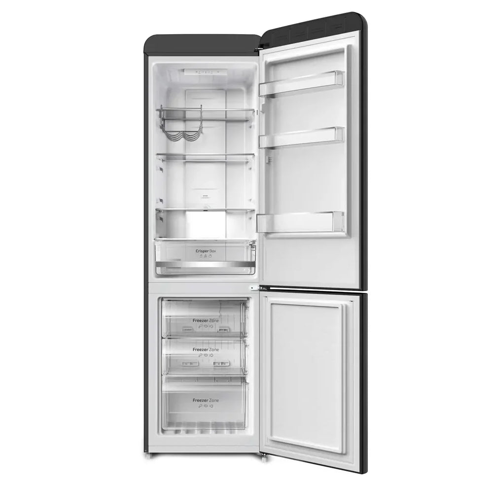 Frigorífico Combi Retro Negro 250L No Frost con Multi Air Flow y Fast Cooling de Cecotec