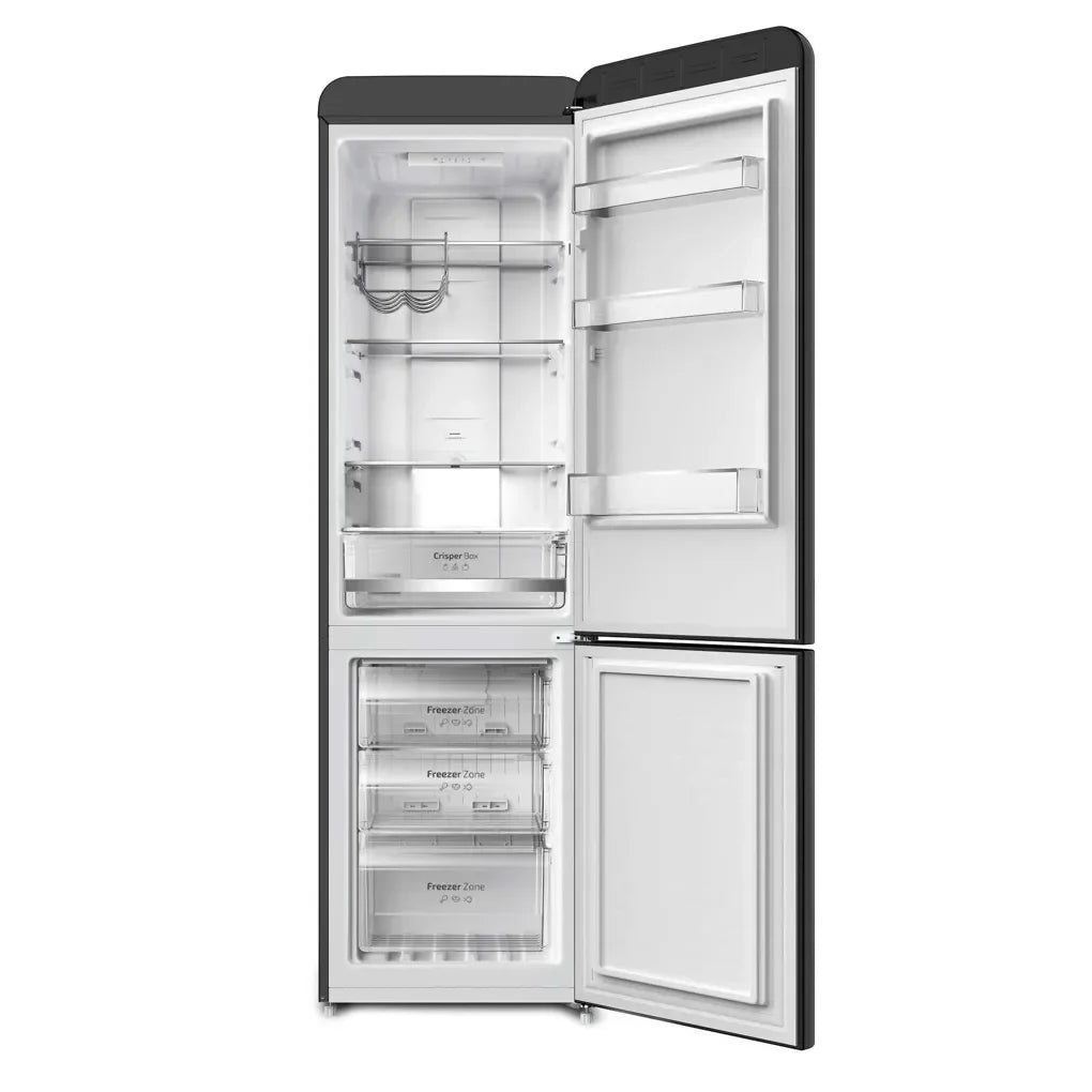 Frigorífico Combi Retro Negro 250L No Frost con Multi Air Flow y Fast Cooling de Cecotec