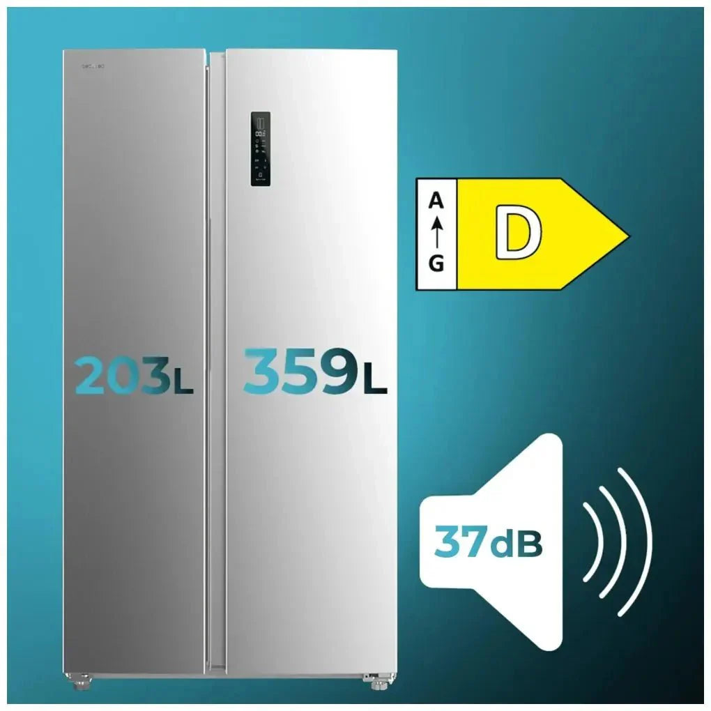 Frigorífico Americano Inoxidable 562L: Eficiencia, Espacio y Tecnología Avanzada de Cecotec