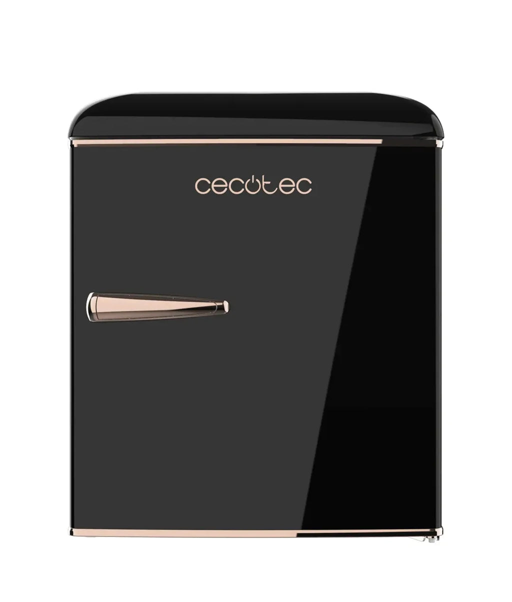 Mini Frigorífico Retro 45L Negro con Icebox y Eficiencia Energética Clase E de Cecotec