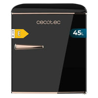Mini Frigorífico Retro 45L Negro con Icebox y Eficiencia Energética Clase E de Cecotec
