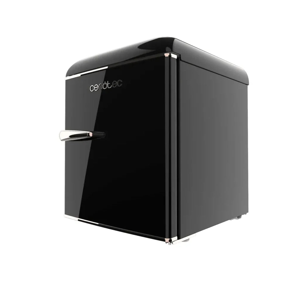 Mini Frigorífico Retro 45L Negro con Icebox y Eficiencia Energética Clase E de Cecotec